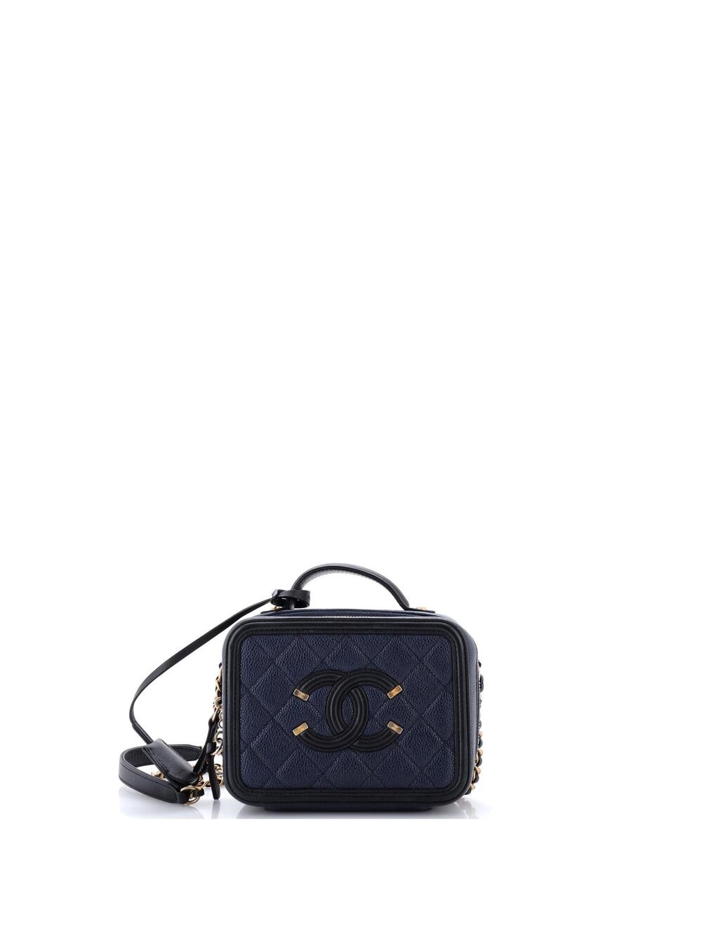 Chanel Filigree Vanity Case Quilted #373243C36B